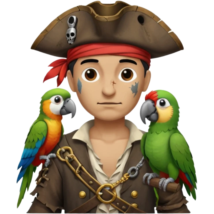 pirate and parrot emoji