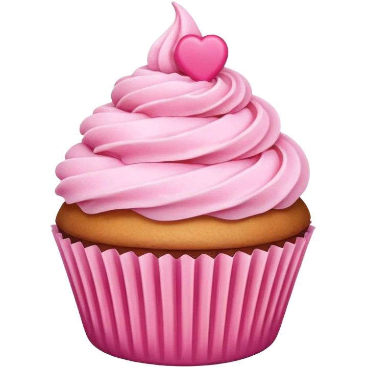 Cupcake with pink icing emoji