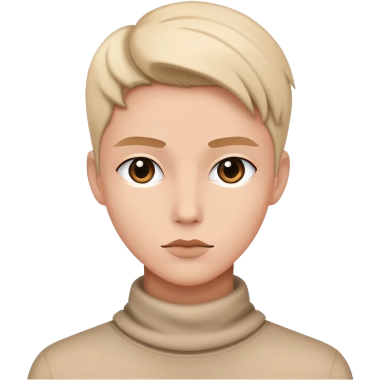 simple mysterious character with stylish minimalist fashion emoji