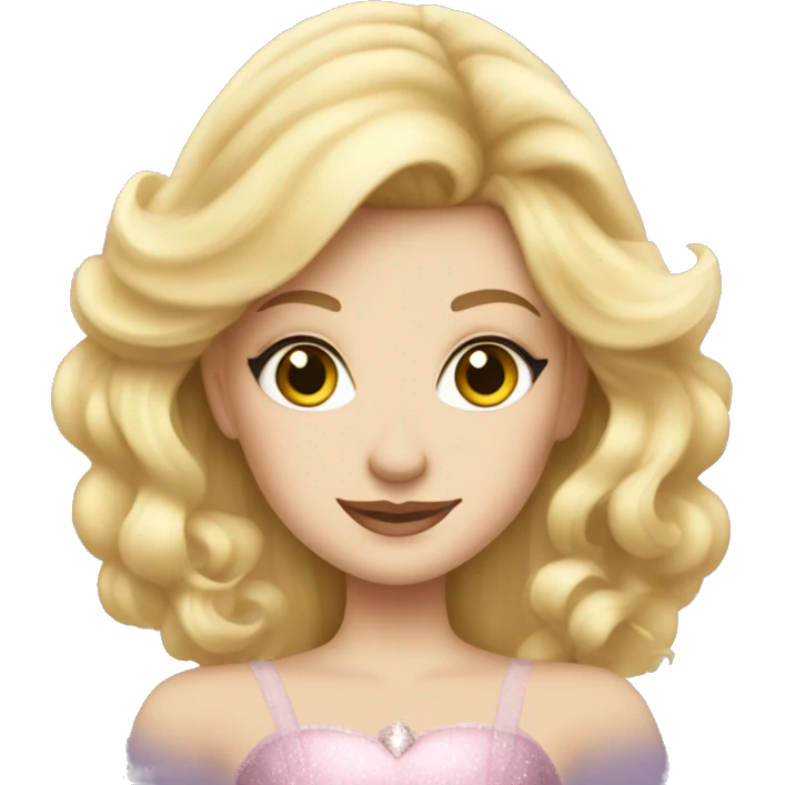 blonde girl as Glinda from wicked emoji