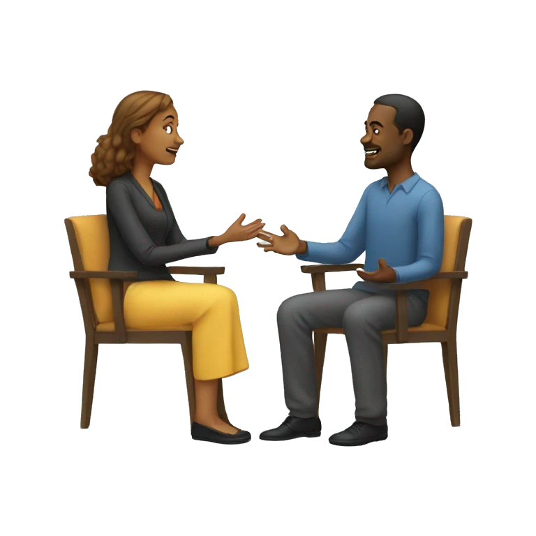 two people talking in therapy emoji