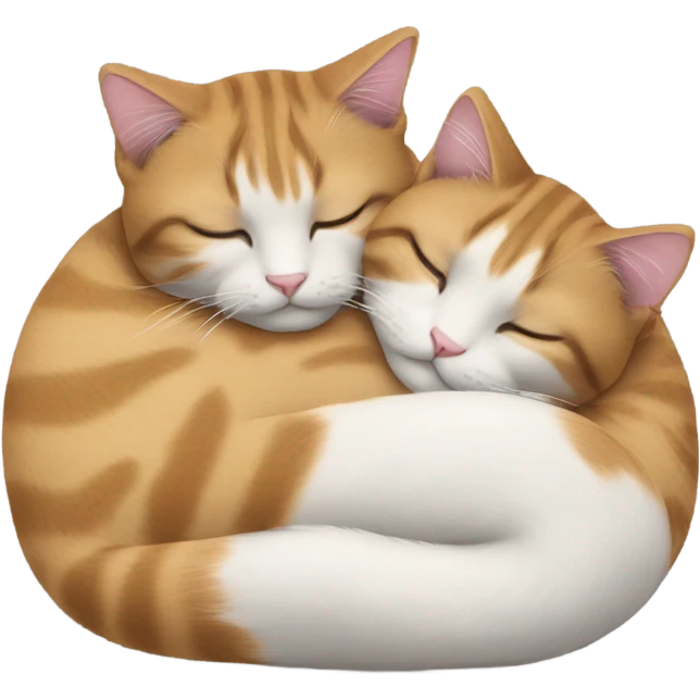Two cats snuggling  emoji