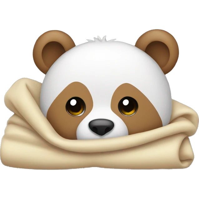 bear cozy in blanket emoji