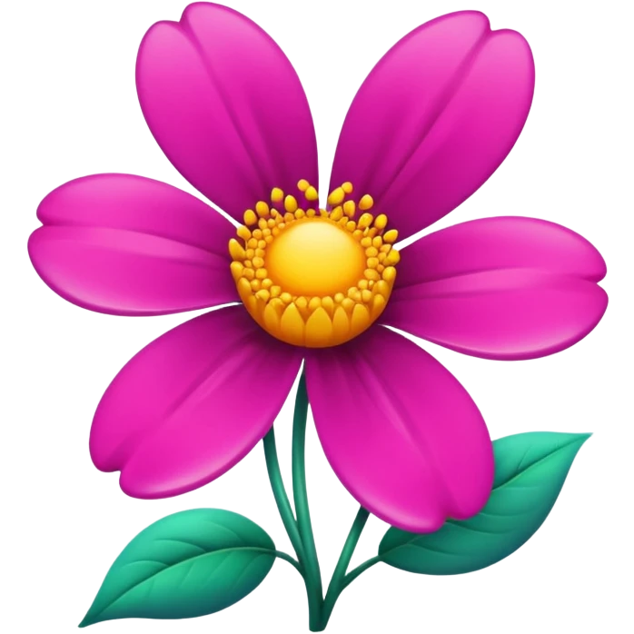 flower inspired by the reference image, smooth glossy look, vibrant colors emoji