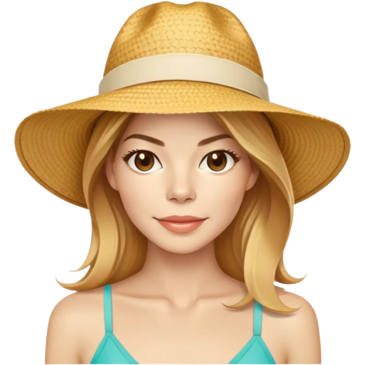 Michelle Monaghan with honey blonde hair on vacation at beach emoji