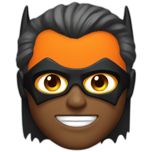 Batman avec des cheveux orange emoji