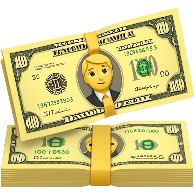yellow single money paper emoji