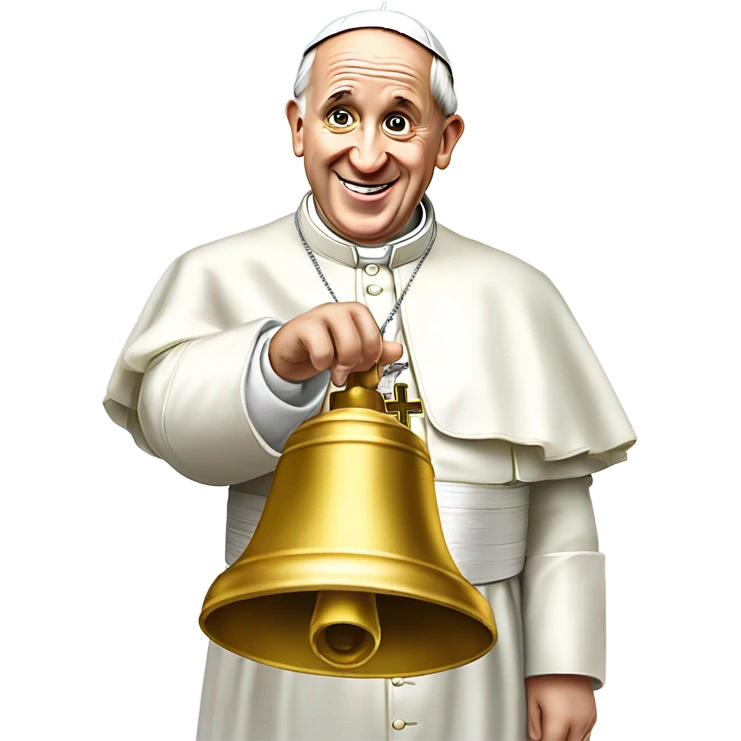 pope francis ringing bell emoji