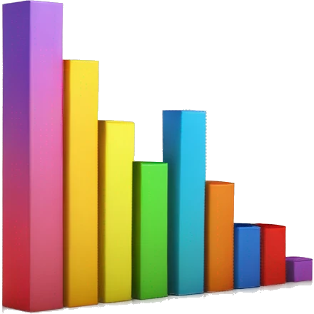 chart diagram going up, 3d, ultra, detailed, high quality emoji