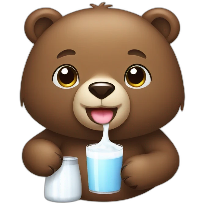 bear with milk emoji