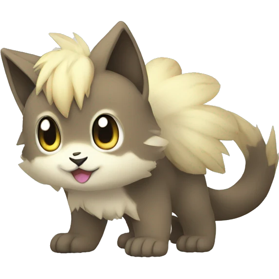 Cute cool animal hybrid Fakemon full body emoji