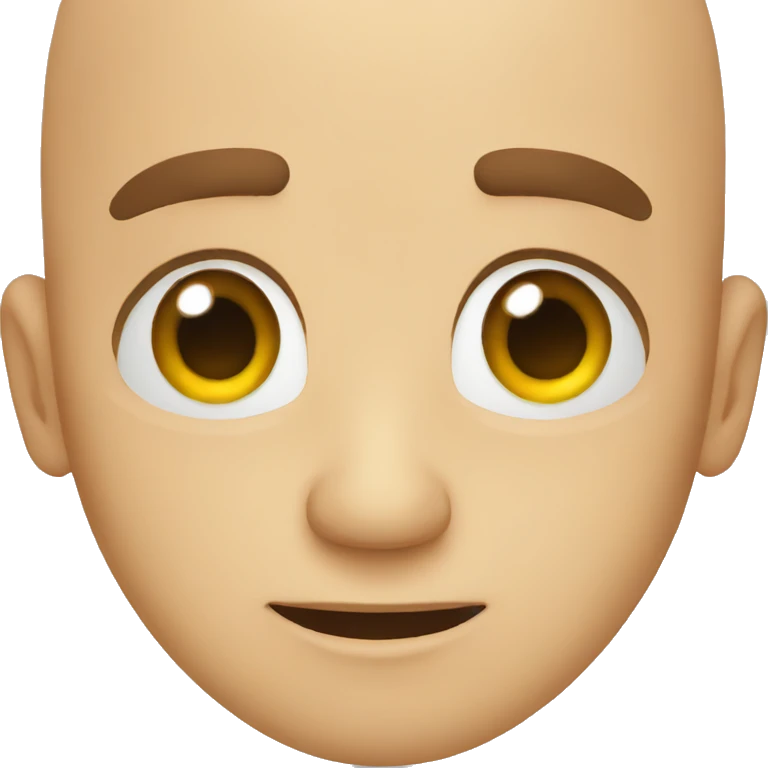 A bald man crying emoji