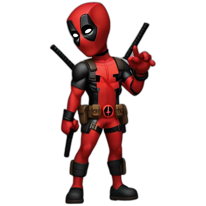 Deadpool waving emoji