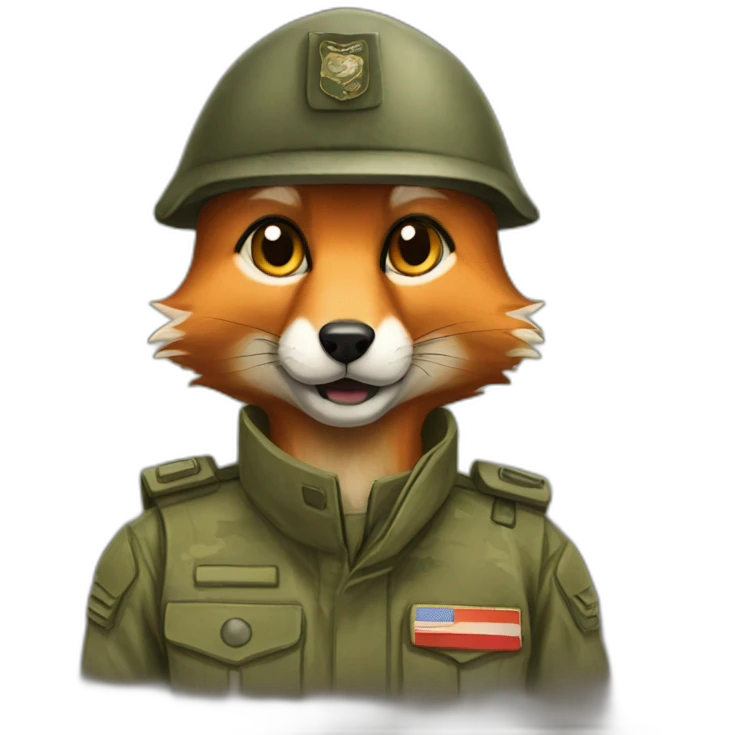 Military Fox emoji