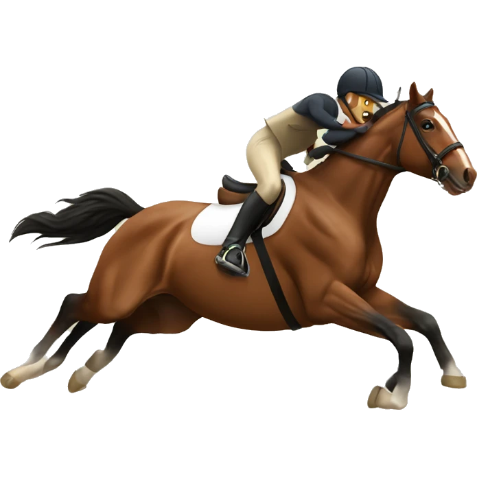 horse jumping over febce emoji