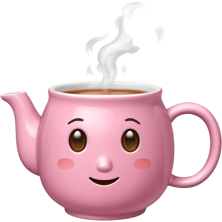 Tea in a pink mug ios emoji emoji