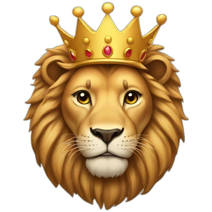Lion with crown emoji