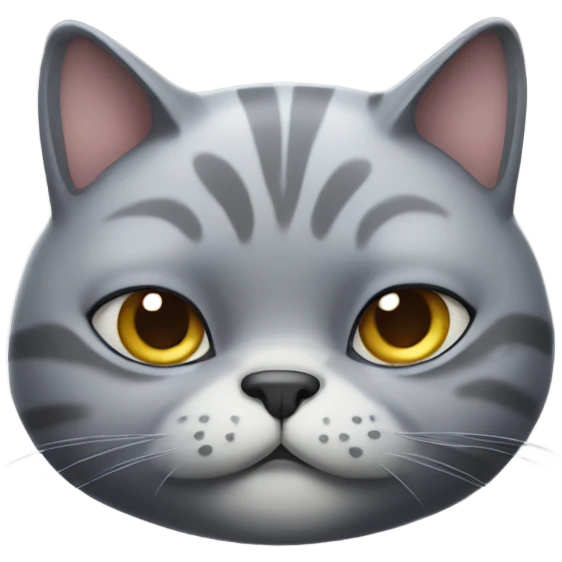 Fat gray cat emoji