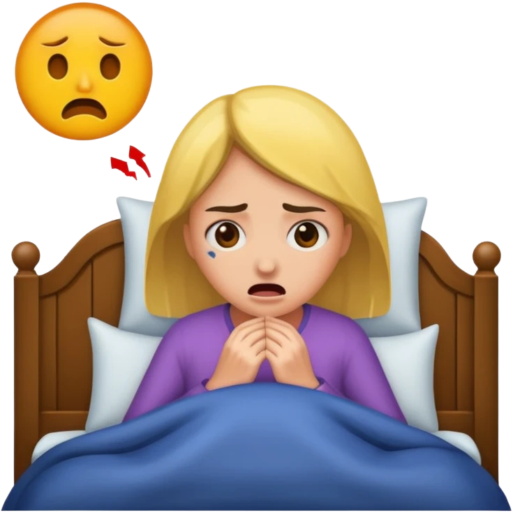 woman having nightmare emoji