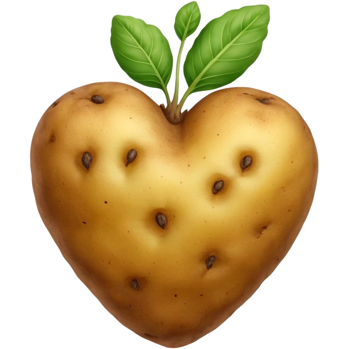 Heart-shaped-potato emoji