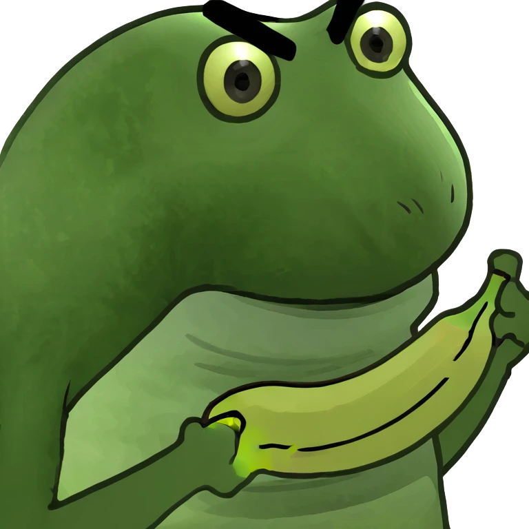 a green radioactive banana emoji