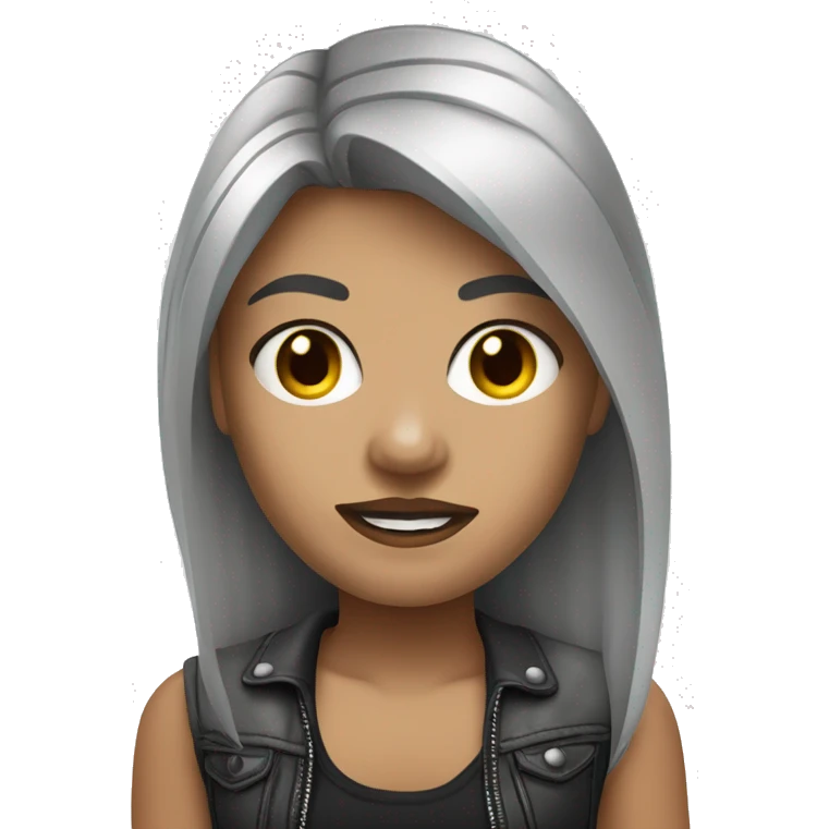 Personne avec un maquillage de métal groupe de rock  emoji