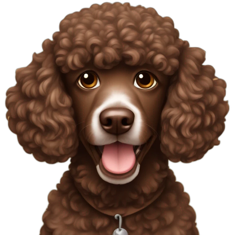 Chocolate poodle hooligan emoji