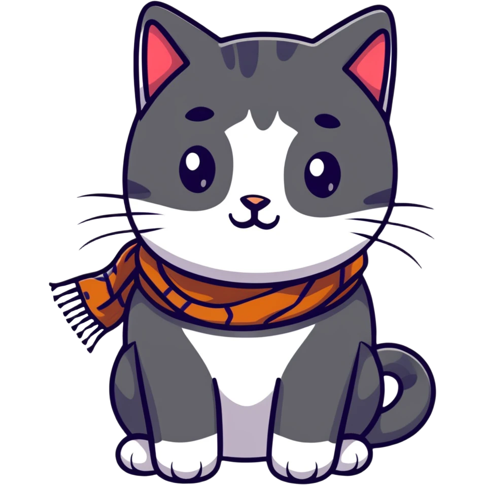 cat with a scarf emoji