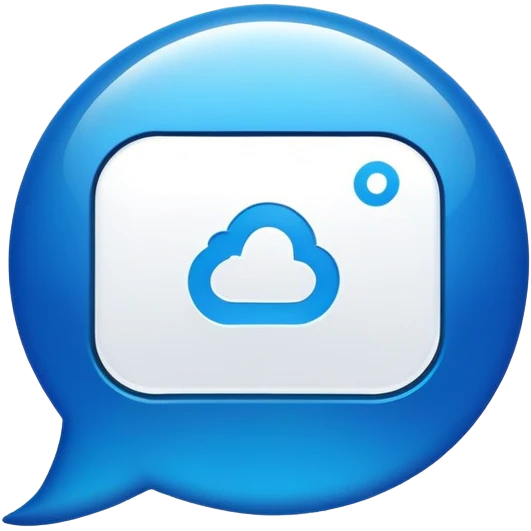 Instagram message bubble with AI assistant icon, social media DM helper emoji