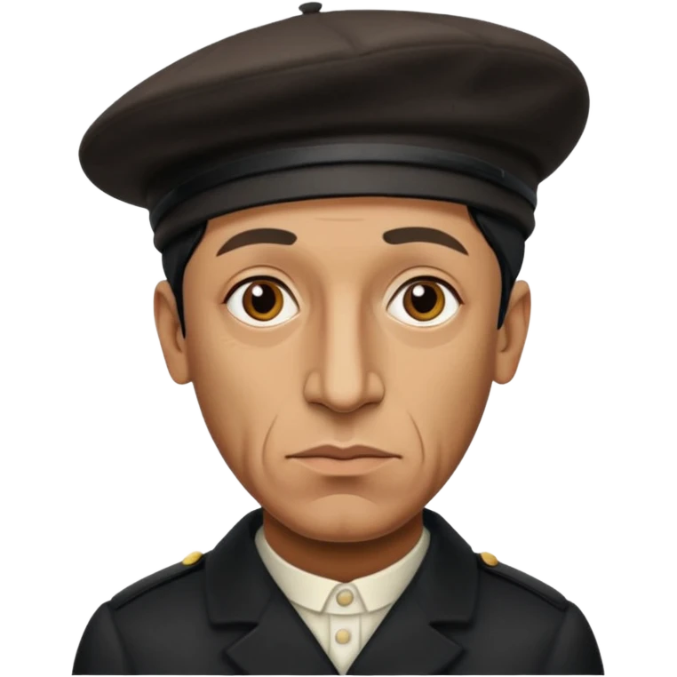 Pablo Picasso wear black berret hat emoji