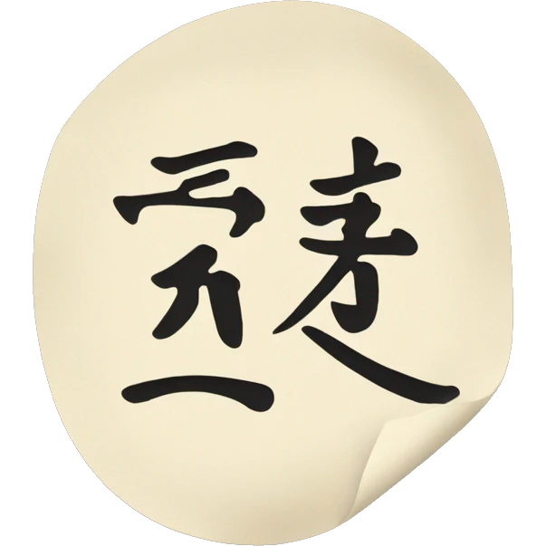  paper with japanese caligraphy on it emoji