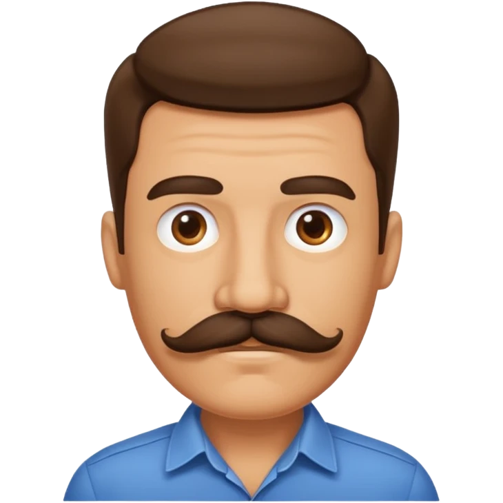 big mustache man emoji