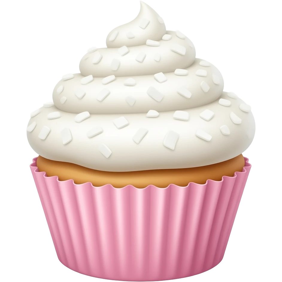 Coconut cupcakes pink emoji