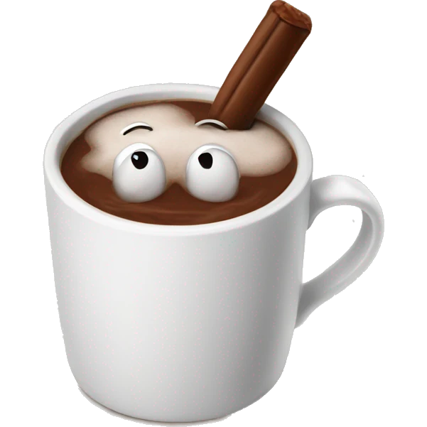 A mug of hot chocolate  emoji