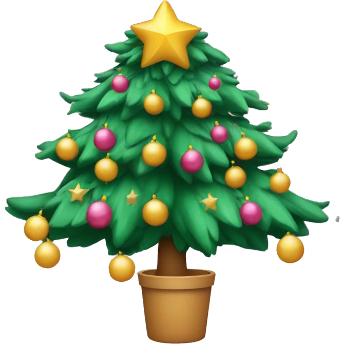 Árvore de Natal rosa emoji