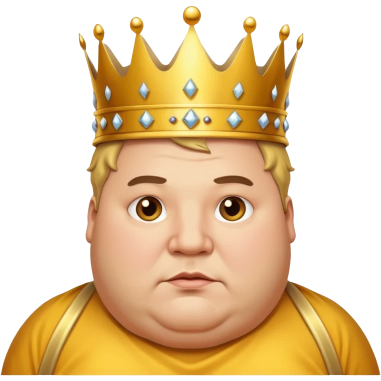 Fat man with a crown emoji