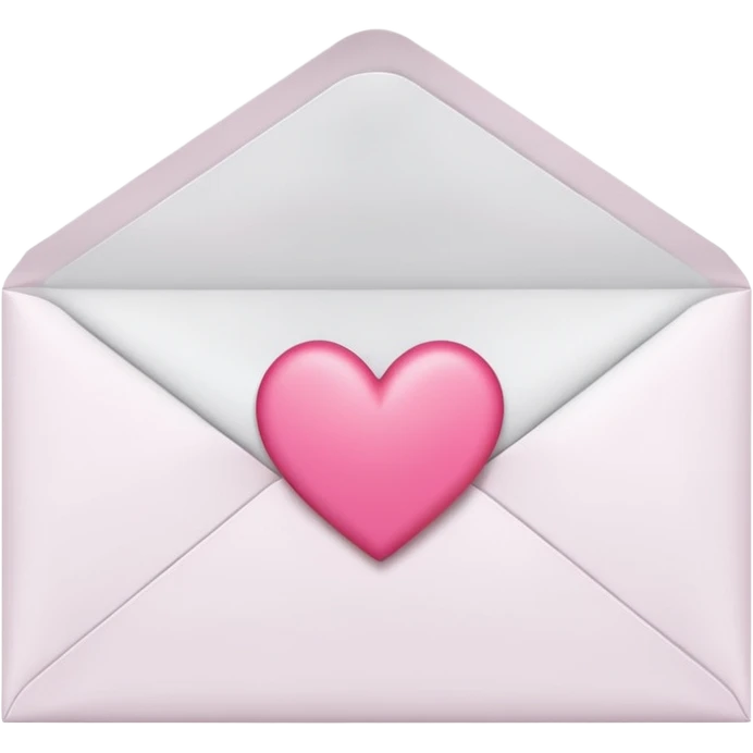 A close-up photograph of a simple white paper envelope sealed with a small, pink heart, natural lighting emoji