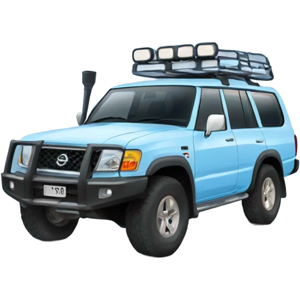 4WD baby blue Nissan patrol gq  emoji