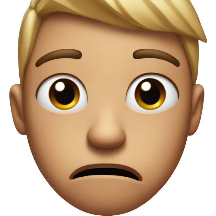 Blushing sad face frustrated  emoji