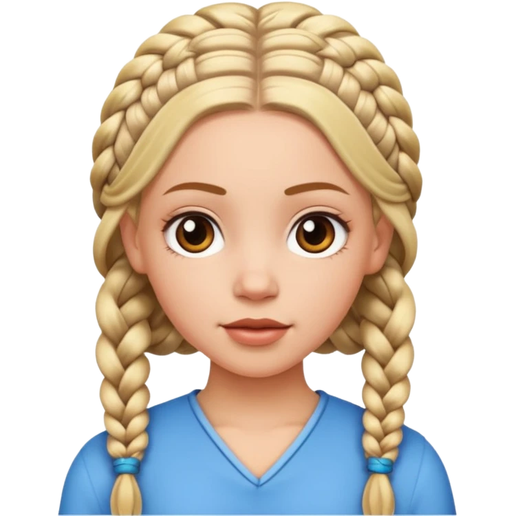 white girl braids emoji