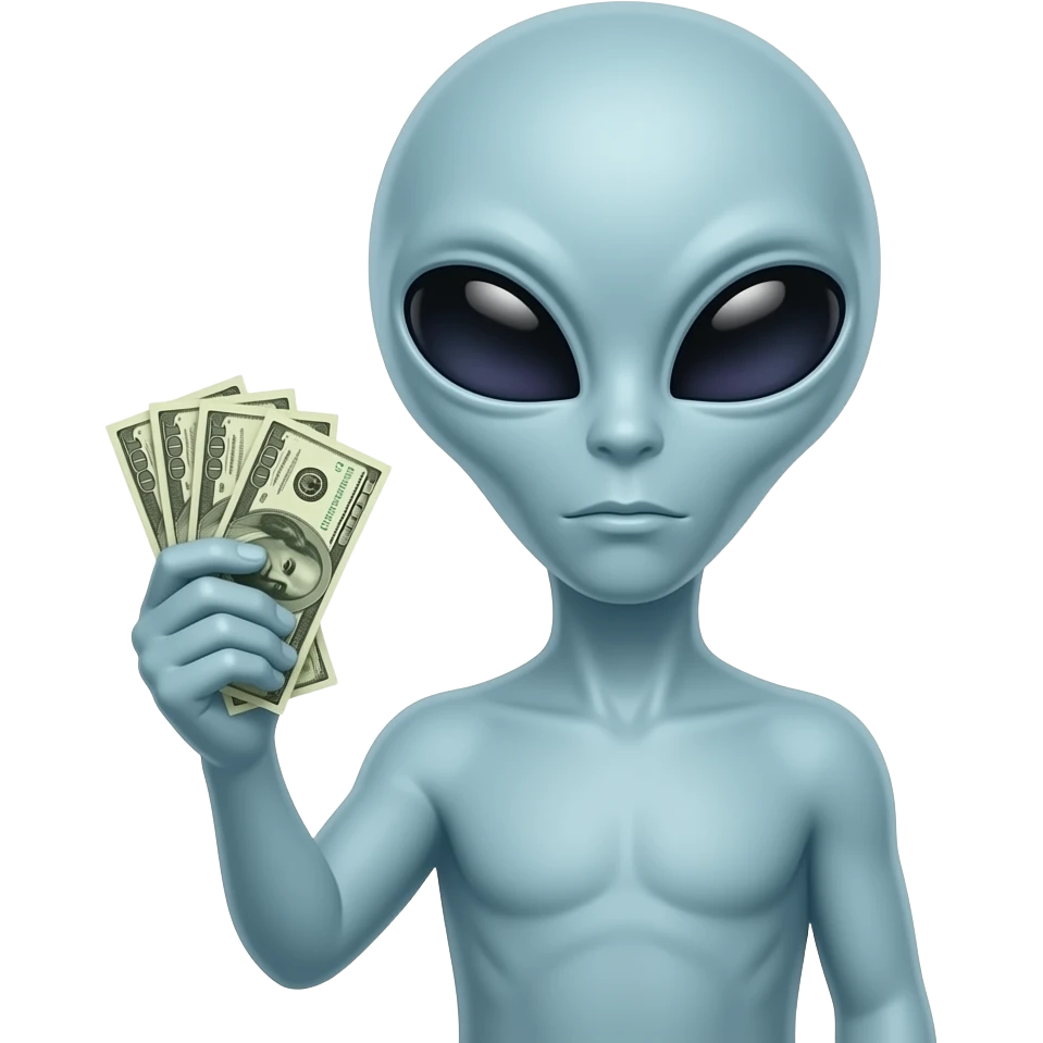 aliens with money emoji