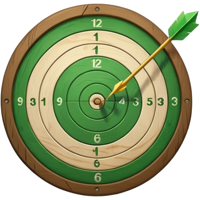 A target with an arrow in the center emoji
