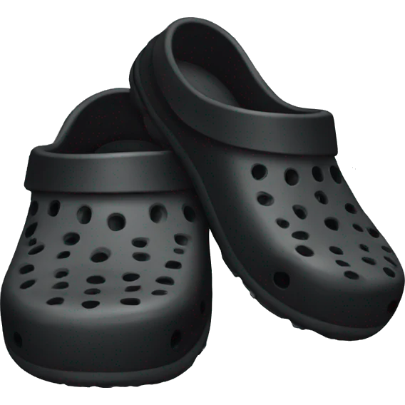 Black crocs emoji