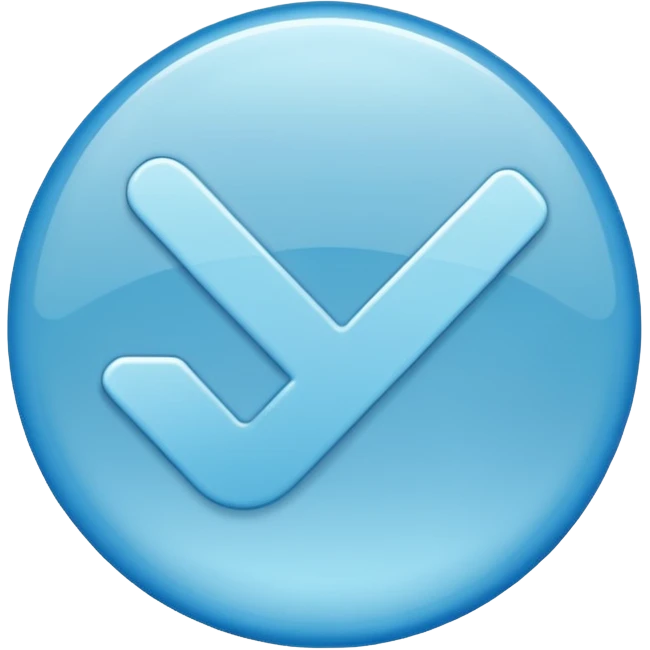 Blue tick verified emoji