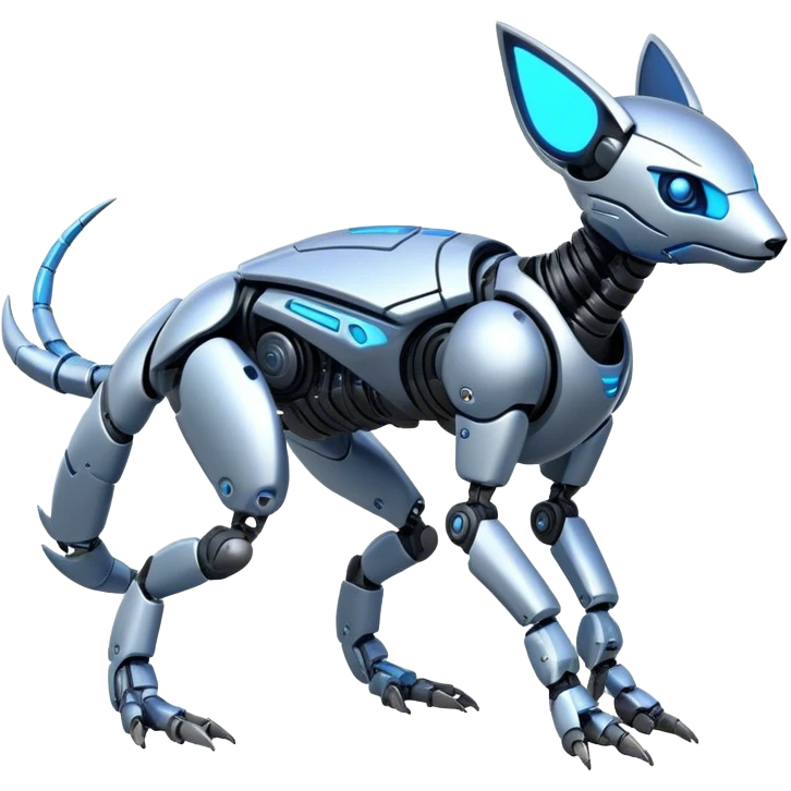 Modern Futuristic Cyborg-Vernid-Trico-Protogen-Robot-species by LiLaiRa full body emoji