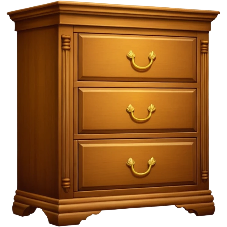 A Cupboard-commode-drawer-night-bed-stand furniture with a night lamp emoji