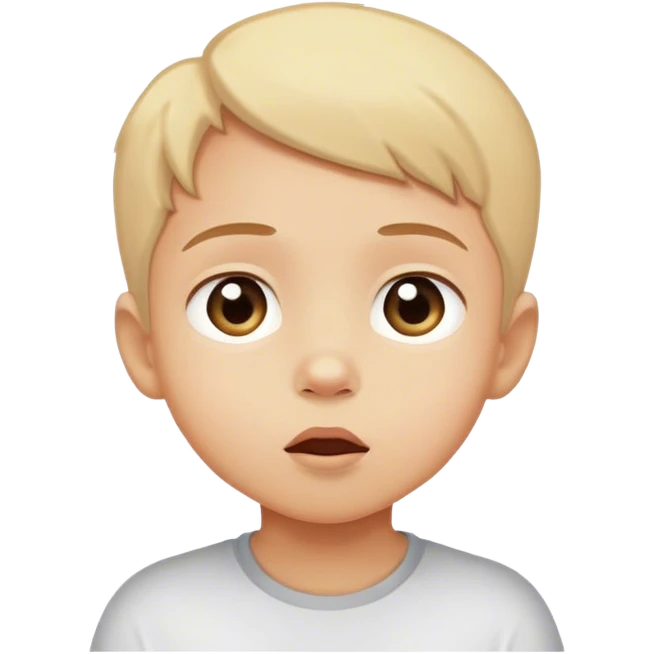 kid looking up emoji