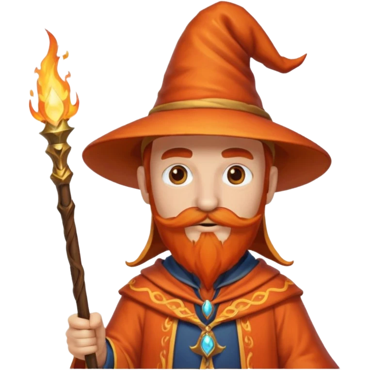 fire wizard with mustache emoji