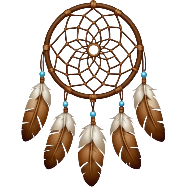 A brown dreamcatcher. emoji