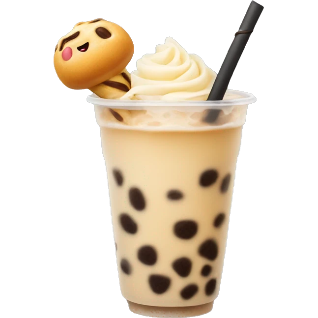 Boba tea with pastry  emoji